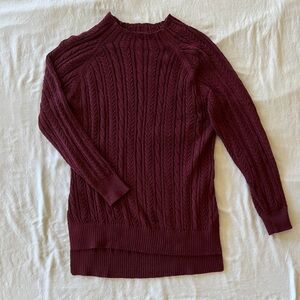burgundy sweater